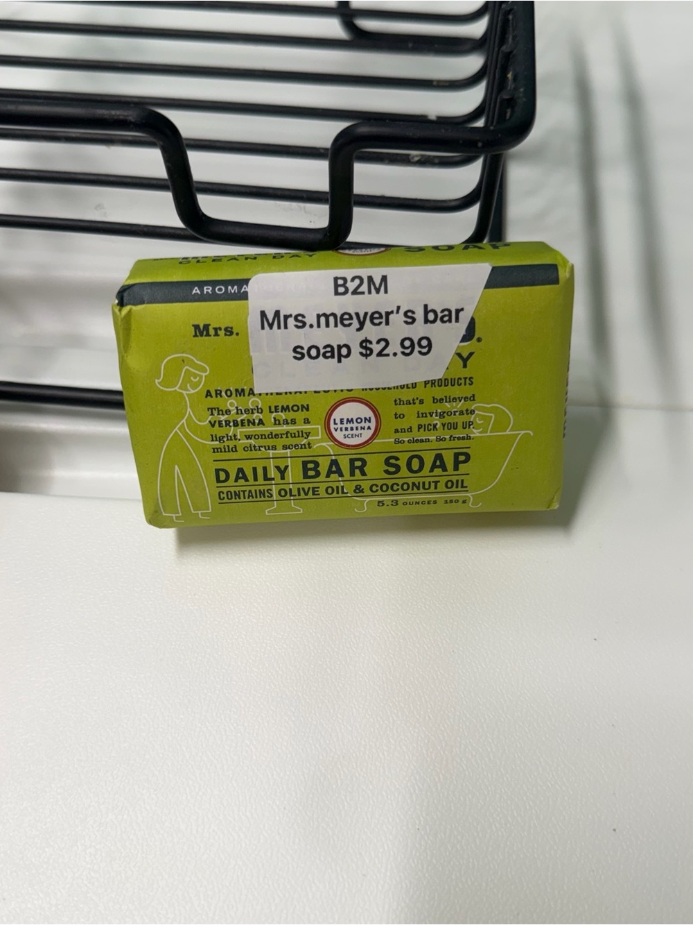 Mrs. Meyer's Lemon Verbena Daily Bar Soap - Green